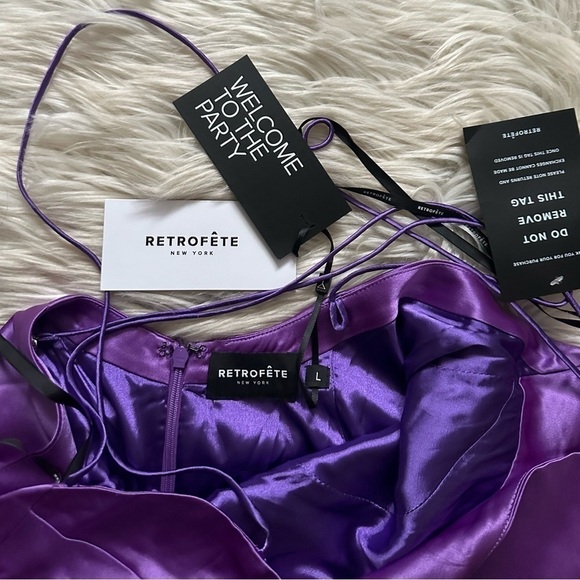 RETROFETE Lucinda Dress In Orchid Purple - Picture 7 of 8